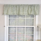 RLF Home 100% Cotton High Quality Canvas Tailored Window Valance with 1.5" Rod Pocket 50" W X 12" L Green