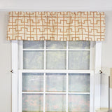 RLF Home 100% Cotton High Quality Torres Tailored Window Valance with 1.5" Rod Pocket 50" W X 12" L Cream