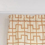 RLF Home 100% Cotton High Quality Torres Tailored Window Valance with 1.5" Rod Pocket 50" W X 12" L Cream