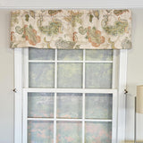 RLF Home 100% Cotton High Quality Tila Tailored Window Valance with 1.5" Rod Pocket 50" W X 12" L Cream