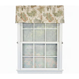 RLF Home 100% Cotton High Quality Tila Tailored Window Valance with 1.5" Rod Pocket 50" W X 12" L Cream