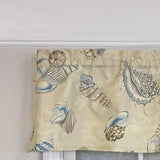 RLF Home 100% Cotton High Quality Beachbound Tailored Window Valance with 1.5" Rod Pocket 50" W X 12" L Blue