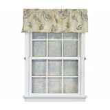 RLF Home 100% Cotton High Quality Beachbound Tailored Window Valance with 1.5" Rod Pocket 50" W X 12" L Blue
