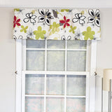 RLF Home 100% Cotton High Quality Aria Tailored Window Valance with 1.5" Rod Pocket 50" W X 12" L Ivory