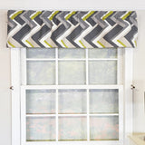 RLF Home 100% Cotton High Quality Legit Tailored Window Valance with 1.5" Rod Pocket 50" W X 12" L Gray