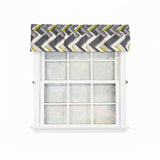 RLF Home 100% Cotton High Quality Legit Tailored Window Valance with 1.5" Rod Pocket 50" W X 12" L Gray