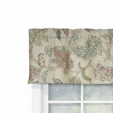 RLF Home 100% Cotton High Quality Tila Tailored Window Valance with 1.5" Rod Pocket 50" W X 12" L Gray