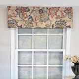 RLF Home 100% Cotton High Quality Silvia Tailored Window Valance with 1.5" Rod Pocket 50" W X 12" L Multi