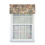 RLF Home 100% Cotton High Quality Silvia Tailored Window Valance with 1.5" Rod Pocket 50" W X 12" L Multi