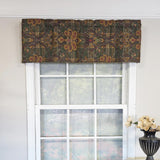 RLF Home 100% Cotton High Quality Espadas Tailored Window Valance with 1.5" Rod Pocket 50" W X 12" L Hunter