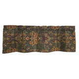 RLF Home 100% Cotton High Quality Espadas Tailored Window Valance with 1.5" Rod Pocket 50" W X 12" L Hunter
