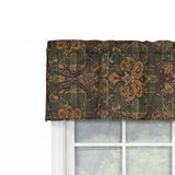 RLF Home 100% Cotton High Quality Espadas Tailored Window Valance with 1.5" Rod Pocket 50" W X 12" L Hunter