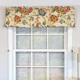 RLF Home 100% Cotton High Quality Moira Tailored Window Valance with 1.5" Rod Pocket 50" W X 12" L Multi