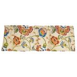 RLF Home 100% Cotton High Quality Moira Tailored Window Valance with 1.5" Rod Pocket 50" W X 12" L Multi