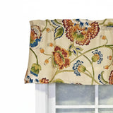 RLF Home 100% Cotton High Quality Moira Tailored Window Valance with 1.5" Rod Pocket 50" W X 12" L Multi