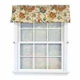 RLF Home 100% Cotton High Quality Moira Tailored Window Valance with 1.5" Rod Pocket 50" W X 12" L Multi