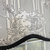 RLF Home French Country Ruffled Provance Window Valance 100% Cotton Lined Rod Pocket 50" x 17"