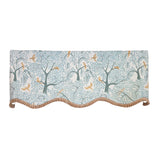 RLF Home Tree Bird Ruffled Provance Window Valance 100% Cotton Lined Rod Pocket 50" x 17"