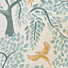 RLF Home Tree Bird Ruffled Provance Window Valance 100% Cotton Lined Rod Pocket 50" x 17"