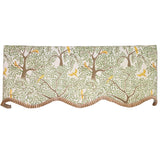 RLF Home Tree Bird Ruffled Provance Window Valance 100% Cotton Lined Rod Pocket 50" x 17"