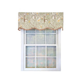 RLF Home Tree Bird Ruffled Provance Window Valance 100% Cotton Lined Rod Pocket 50" x 17"