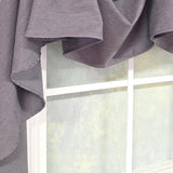 RLF Home 3-S Classic Victory Swag Window Valance 100% Cotton Tab Top 54" x 25" Grey