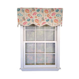 RLF Home 100% Cotton Umbrellas Provance With Ivory Lining Rod Pocket Window Valance 50" x 17" Natural