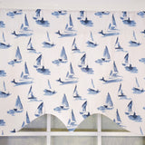 RLF Home 100% Cotton Sailboats Regal With Ivory Lining Rod Pocket Window Valance 50" x 17" Blue