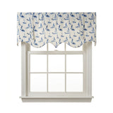 RLF Home 100% Cotton Sailboats Regal With Ivory Lining Rod Pocket Window Valance 50" x 17" Blue