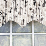 RLF Home 100% Cotton String Theory Regal With Ivory Lining Rod Pocket Window Valance 50" x 17" Charcoal