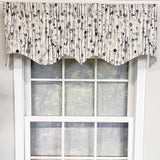RLF Home 100% Cotton String Theory Regal With Ivory Lining Rod Pocket Window Valance 50" x 17" Charcoal