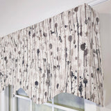 RLF Home 100% Cotton String Theory Regal With Ivory Lining Rod Pocket Window Valance 50" x 17" Charcoal
