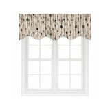 RLF Home 100% Cotton String Theory Regal With Ivory Lining Rod Pocket Window Valance 50" x 17" Charcoal