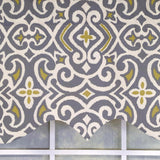 RLF Home 100% Cotton Diomedes Regal With Ivory Lining Rod Pocket Window Valance 50" x 17" Gray