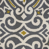 RLF Home 100% Cotton Diomedes Regal With Ivory Lining Rod Pocket Window Valance 50" x 17" Gray