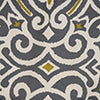 RLF Home 100% Cotton Diomedes Regal With Ivory Lining Rod Pocket Window Valance 50" x 17" Gray