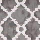 RLF Home 100% Cotton Lattice Regal With Ivory Lining Rod Pocket Window Valance 50" x 17" Gray