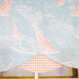 RLF Home 100% Cotton Potolan Petticoat With Ivory Lining Rod Pocket Window Valance 50" x 17" Blue