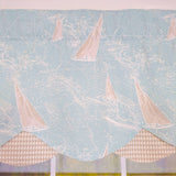 RLF Home 100% Cotton Potolan Petticoat With Ivory Lining Rod Pocket Window Valance 50" x 17" Blue