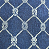 RLF Home 100% Cotton Marine Rope Regal With Ivory Lining Rod Pocket Window Valance 50" x 17" Navy