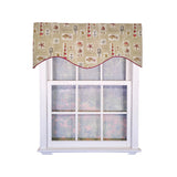RLF Home 100% Cotton Baywatch Cornice With Ivory Lining Rod Pocket Window Valance 50" x 17" Beige