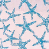 RLF Home 100% Cotton StarFish Regal With Ivory Lining Rod Pocket Window Valance 50" x 17" Aqua