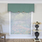 RLF Home Soft Duck Regal Window Valance 100% Cotton Lined Rod Pocket 50" x 17" Green