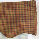 RLF Home Barn Plaid Regal Window Valance 100% Cotton Lined Rod Pocket 50" x 17" Brown