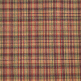 RLF Home Barn Plaid Regal Window Valance 100% Cotton Lined Rod Pocket 50" x 17" Brown