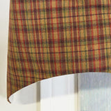 RLF Home Barn Plaid Regal Window Valance 100% Cotton Lined Rod Pocket 50" x 17" Brown