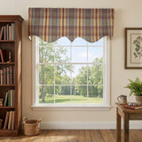 RLF Home Tartan Plaid Regal Window Valance 100% Cotton Lined Rod Pocket 50" x 17" Multi