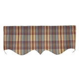 RLF Home Tartan Plaid Regal Window Valance 100% Cotton Lined Rod Pocket 50" x 17" Multi