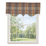 RLF Home Tartan Plaid Regal Window Valance 100% Cotton Lined Rod Pocket 50" x 17" Multi