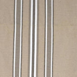 RLF Home French Stripe Regal Window Valance 100% Cotton Lined Rod Pocket 50" x 17" Beige
